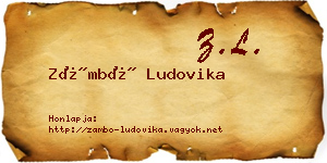 Zámbó Ludovika névjegykártya